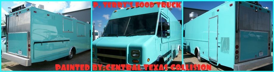 P. Terry's Food Truck Painted By Central Texas Collision Services.